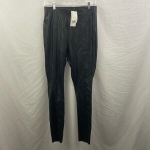 H&M Faux Leather Pants Women’s Size 10 Black NWT